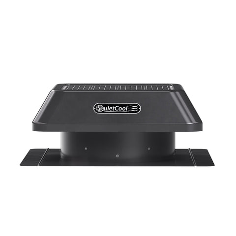 QuietCool 25 Watt Solar Roof Mount Attic Fan with AC/DC Inverter for 24/7 Runtime