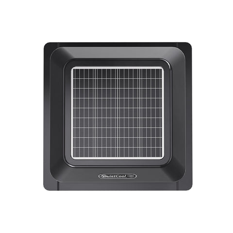 QuietCool 25 Watt Solar Roof Mount Attic Fan with AC/DC Inverter for 24/7 Runtime