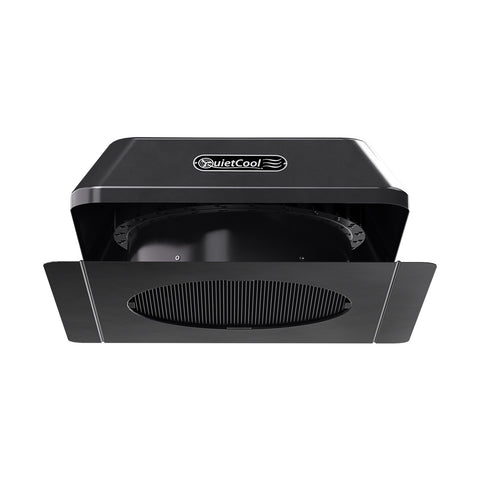 QuietCool 25 Watt Solar Roof Mount Attic Fan with AC/DC Inverter for 24/7 Runtime