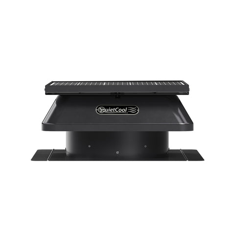 QuietCool 65 Watt Solar Roof Mount Attic Fan with AC/DC Inverter for 24/7 Runtime