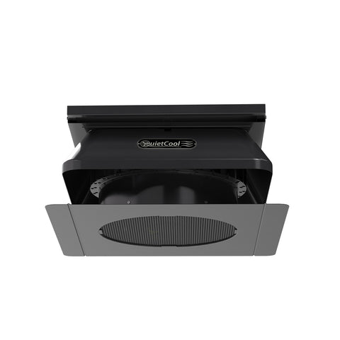 QuietCool 65 Watt Solar Roof Mount Attic Fan with AC/DC Inverter for 24/7 Runtime