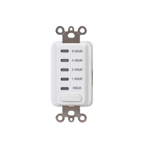 Intermatic Electronic Countdown Timer for Whole House Fans - EI220W-1-1/2/4/8 Hour with Hold Mode, SPST, 120 VAC, 60 Hz, 15 Amp, White