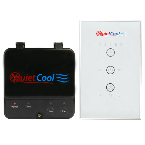 QuietCool Whole House Fan Wireless RF Control Kit with Glass Switch