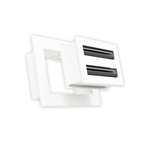 4 Inch - 2 Slot Linear Slot Diffusers - Modern AC Grilles - White