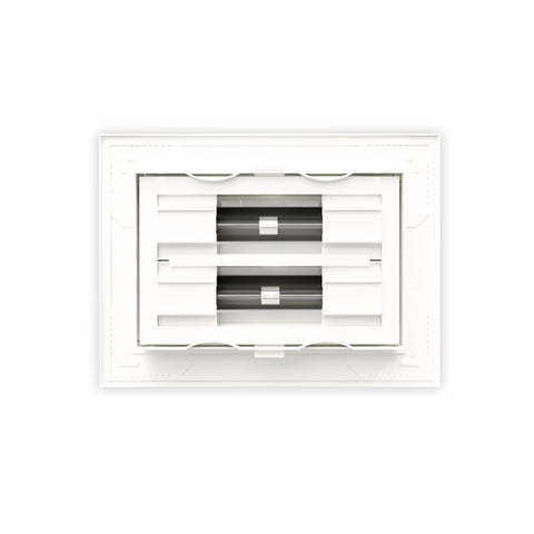 4 Inch - 2 Slot Linear Slot Diffusers - Modern AC Grilles - White