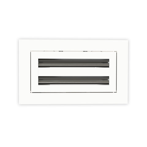 4 Inch - 2 Slot Linear Slot Diffusers - Modern AC Grilles - White