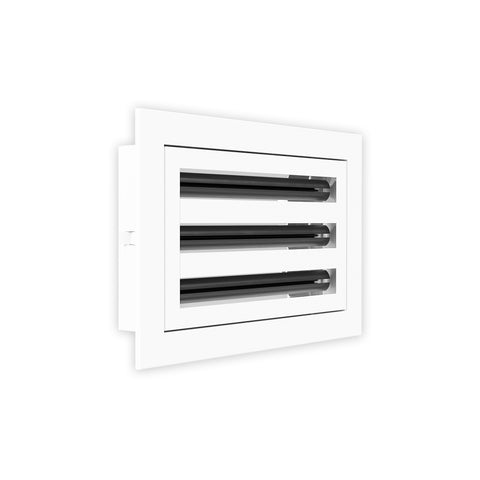 6 Inch - 3 Slot Linear Slot Diffusers - Modern AC Grilles - White
