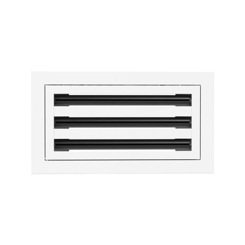 6 Inch - 3 Slot Linear Slot Diffusers - Modern AC Grilles - White