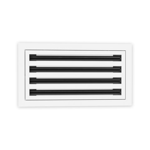 8 Inch - 4 Slot Linear Slot Diffusers - Modern AC Grilles - White
