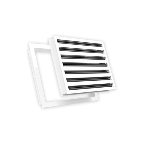 12 Inch - 7 Slot Linear Slot Diffusers - Modern AC Grilles - White
