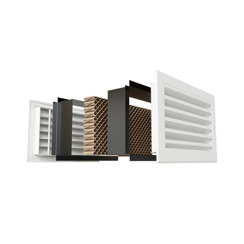 QuietCool Zone Air Pathway (ZAP) - 14" x 8" - Return Air Pathway - Linear Bar Grille