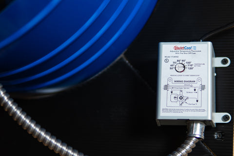 Attic Fan Mechanical Replacement Thermostat with Built-in Fire Safety Shut Off