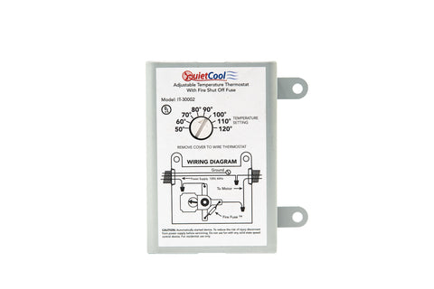 QuietCool 1945 CFM Thermostat Controlled 2-Speed Attic Gable Fan