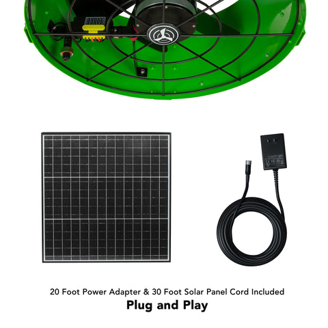 QuietCool 40 Watt Solar Attic Gable Fan with AC/DC Inverter for 24/7 Runtime