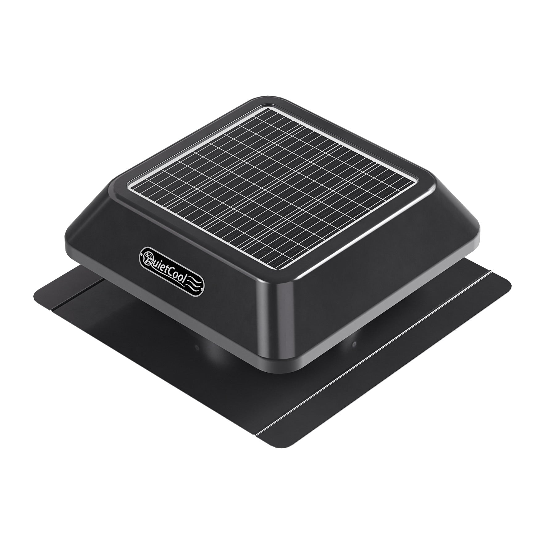 QuietCool 25 Watt Solar Roof Mount Attic Fan with AC/DC Inverter