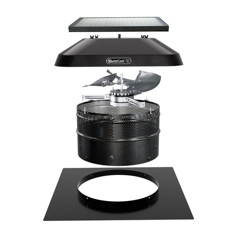 QuietCool 50 Watt Solar Smart Roof Mount Attic Fan with Smart App Control for 24/7 Runtime