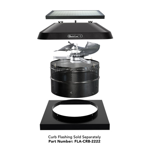 QuietCool 50 Watt Solar Smart Roof Mount Attic Fan with Smart App Control for 24/7 Runtime