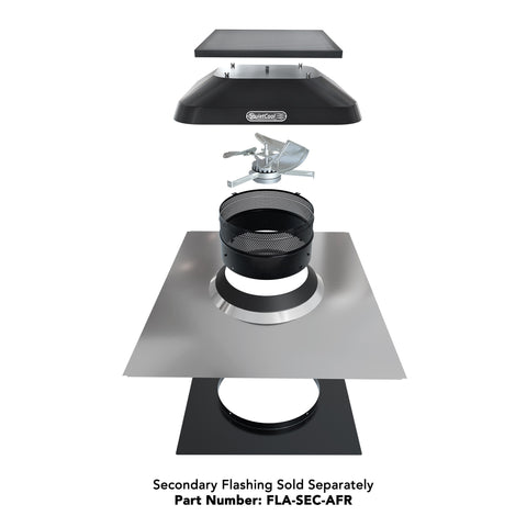 QuietCool 50 Watt Solar Smart Roof Mount Attic Fan with Smart App Control for 24/7 Runtime