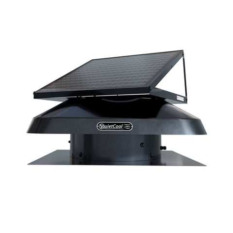 QuietCool 50 Watt Solar Smart Roof Mount Attic Fan with Smart App Control for 24/7 Runtime