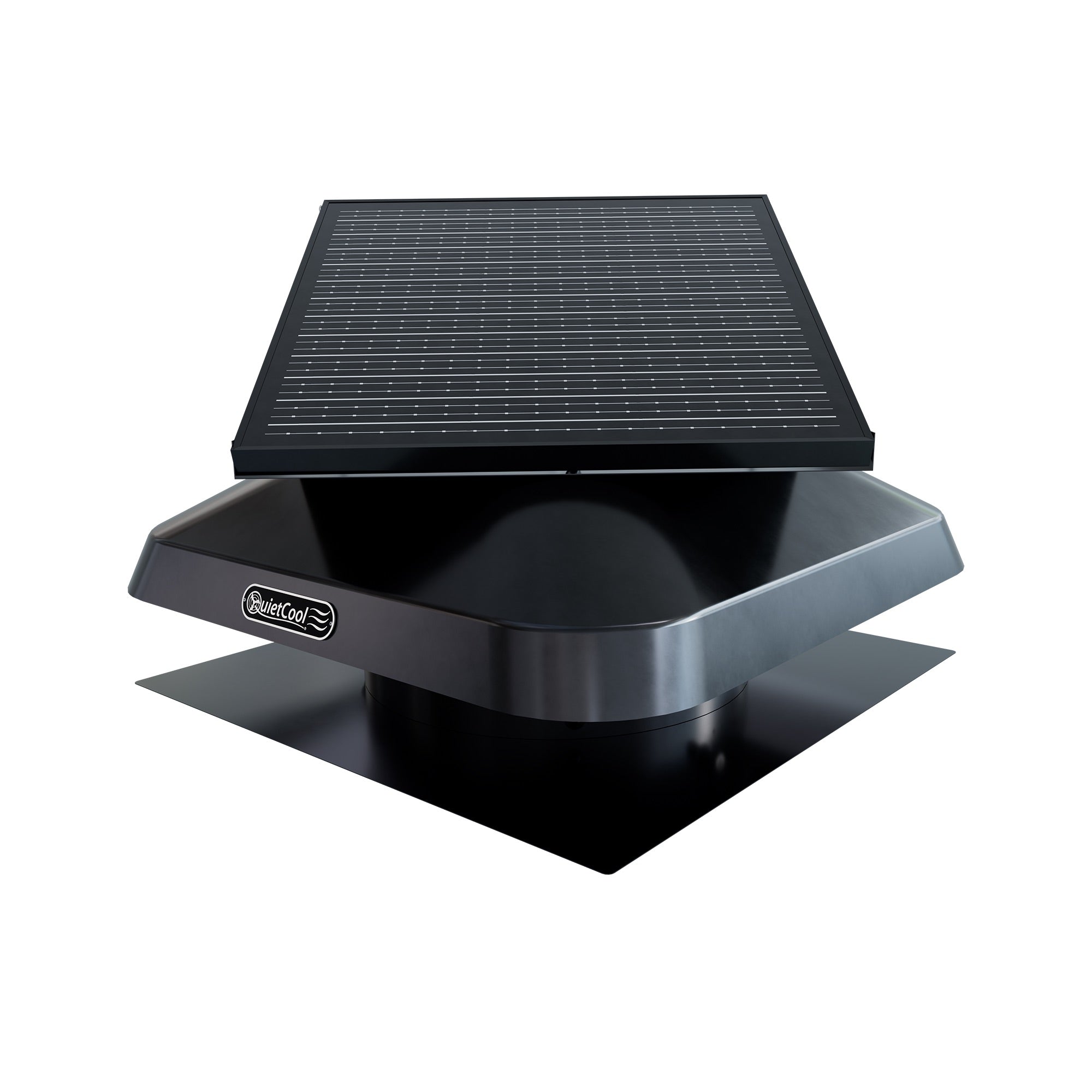 QuietCool 50 Watt Solar Smart Roof Mount Attic Fan - up to 1500