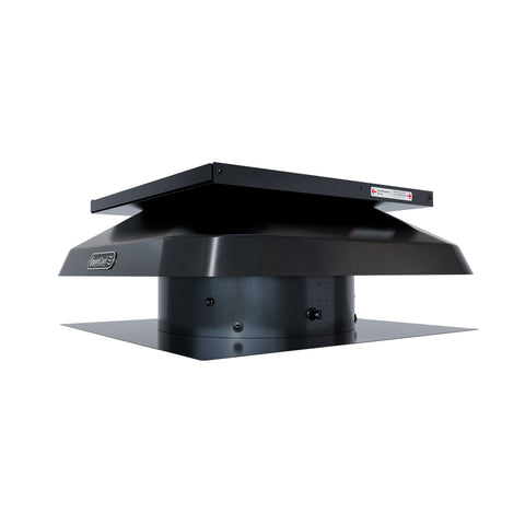 QuietCool 50 Watt Solar Smart Roof Mount Attic Fan with Smart App Control for 24/7 Runtime