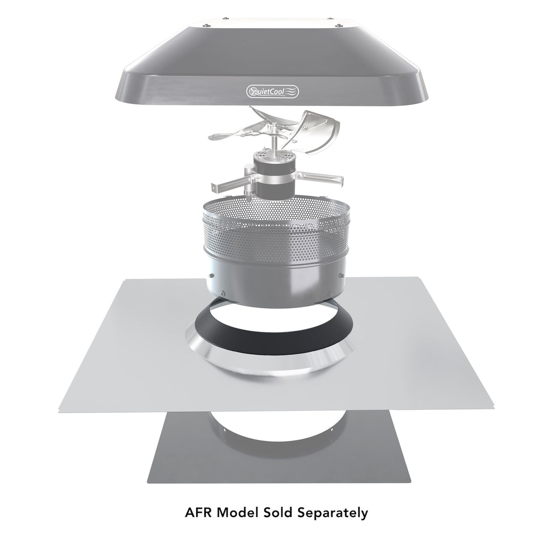QuietCool Roof Mount Fan Secondary Flashing - For Tile Roofs - Compati ...