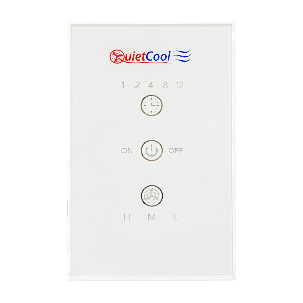 QuietCool Whole House Fan Wireless RF Glass Switch QC Manufacturing