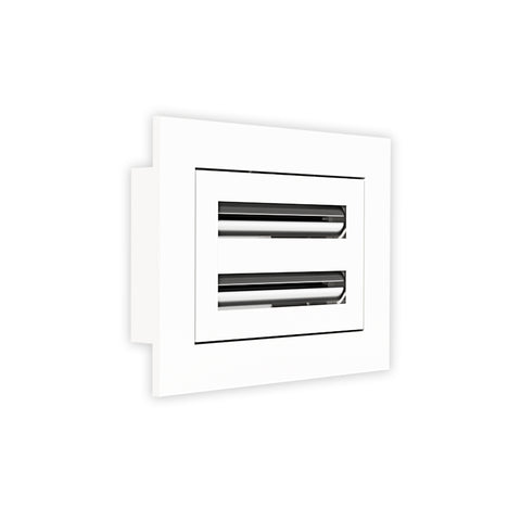 4 Inch - 2 Slot Linear Slot Diffusers - Modern AC Grilles - White