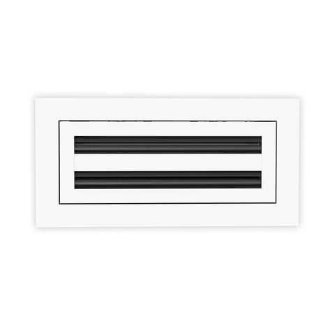 4 Inch - 2 Slot Linear Slot Diffusers - Modern AC Grilles - White