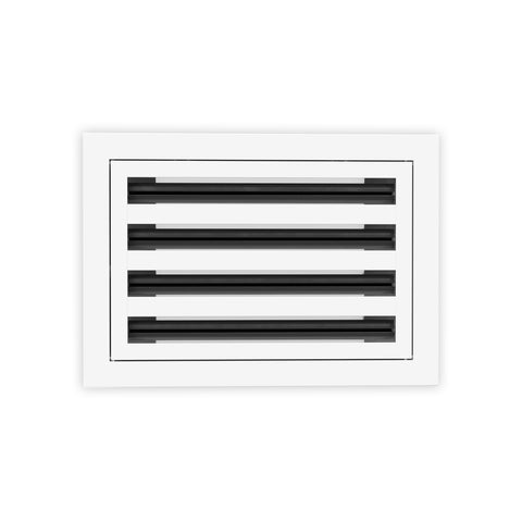 8 Inch - 4 Slot Linear Slot Diffusers - Modern AC Grilles - White