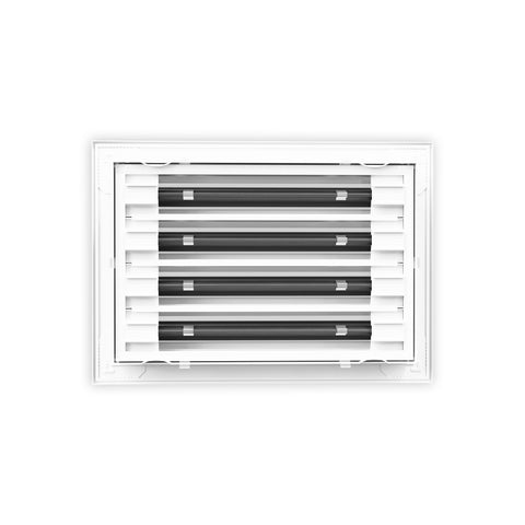 8 Inch - 4 Slot Linear Slot Diffusers - Modern AC Grilles - White