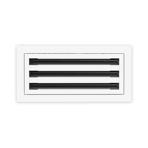 6 Inch - 3 Slot Linear Slot Diffusers - Modern AC Grilles - White