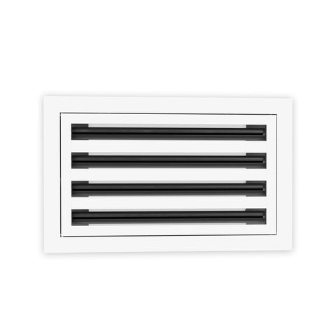 8 Inch - 4 Slot Linear Slot Diffusers - Modern AC Grilles - White