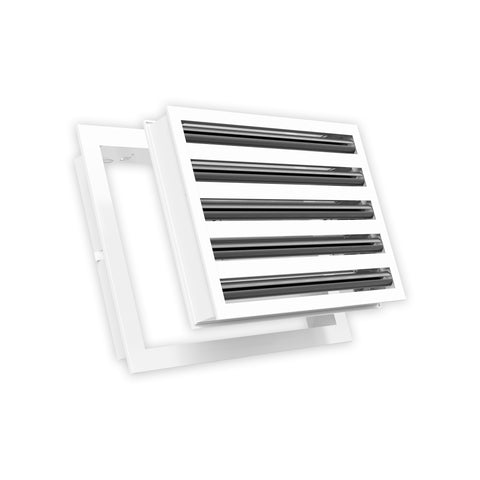 10 Inch - 5 Slot Linear Slot Diffusers - Modern AC Grilles - White