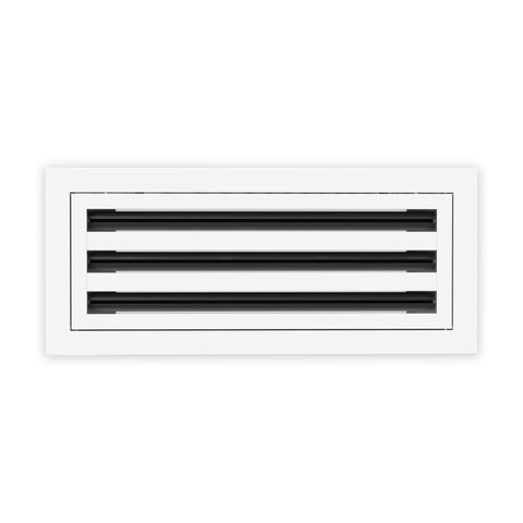 6 Inch - 3 Slot Linear Slot Diffusers - Modern AC Grilles - White