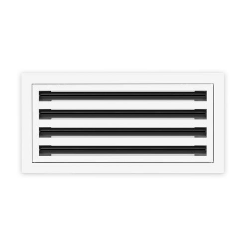 8 Inch - 4 Slot Linear Slot Diffusers - Modern AC Grilles - White