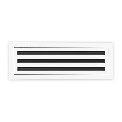 6 Inch - 3 Slot Linear Slot Diffusers - Modern AC Grilles - White