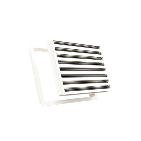14 Inch - 8 Slot Linear Slot Diffusers - Modern AC Grilles - White