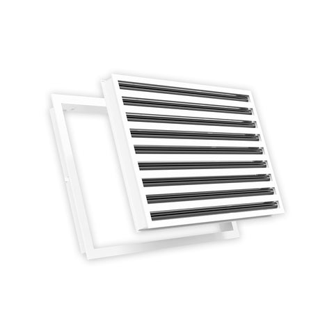 16 Inch - 9 Slot Linear Slot Diffusers - Modern AC Grilles - White