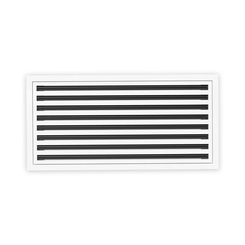 14 Inch - 8 Slot Linear Slot Diffusers - Modern AC Grilles - White