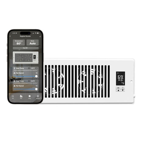 4 Inch Register Booster Fan with Smart App Control