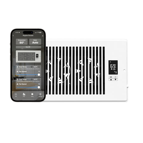 6 Inch Register Booster Fan with Smart App Control