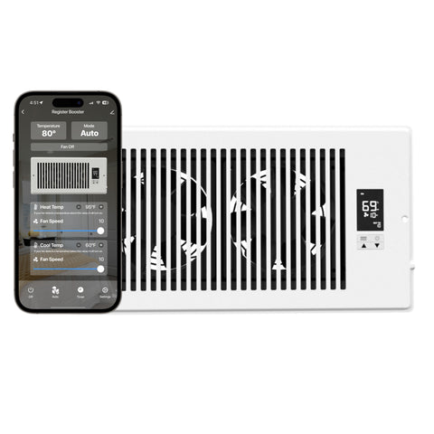 6 Inch Register Booster Fan with Smart App Control