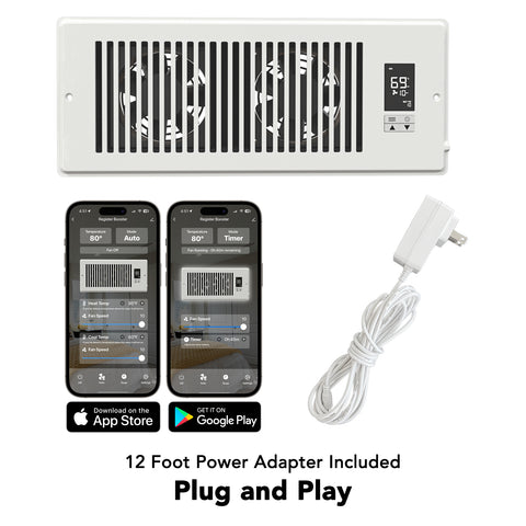 6 Inch Register Booster Fan with Smart App Control