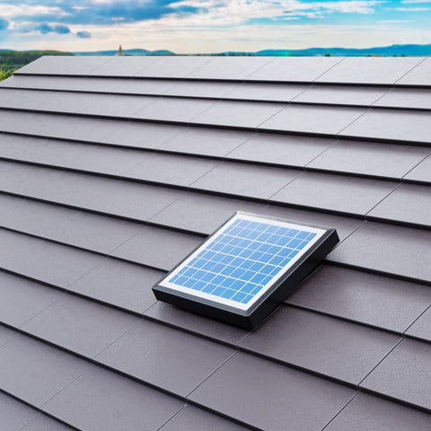 QuietCool Solar Utility Fan - Solar Shed Fan